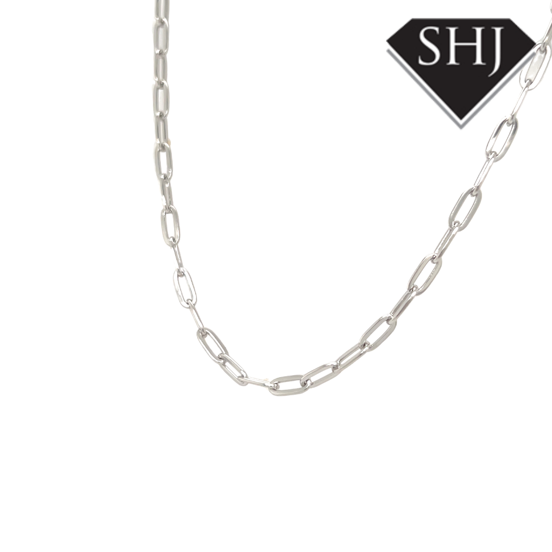 Silver 18" Paperclip Chain