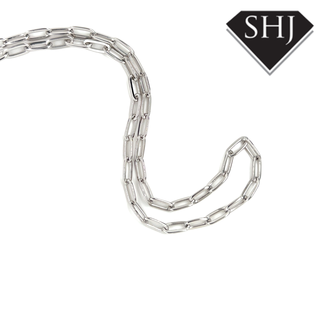 Silver 18" Paperclip Chain