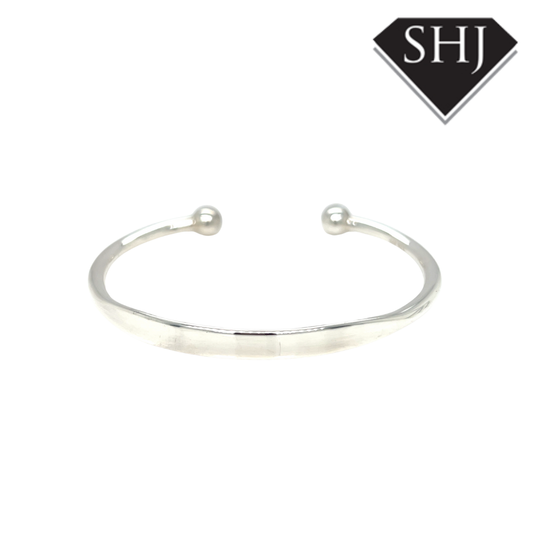Silver Torque ID Bangle
