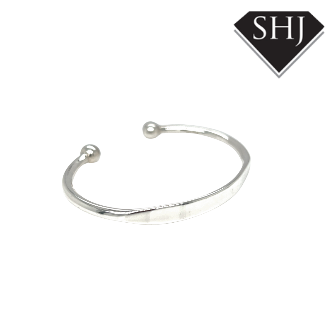 Silver Torque ID Bangle