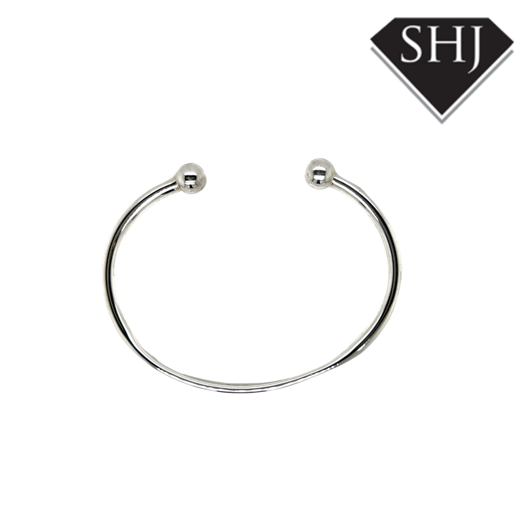 Silver Torque ID Bangle