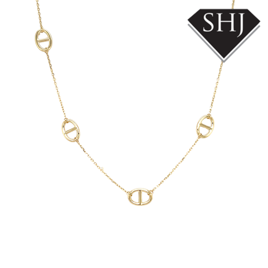 9ct Yellow Gold Marina Trace Necklace