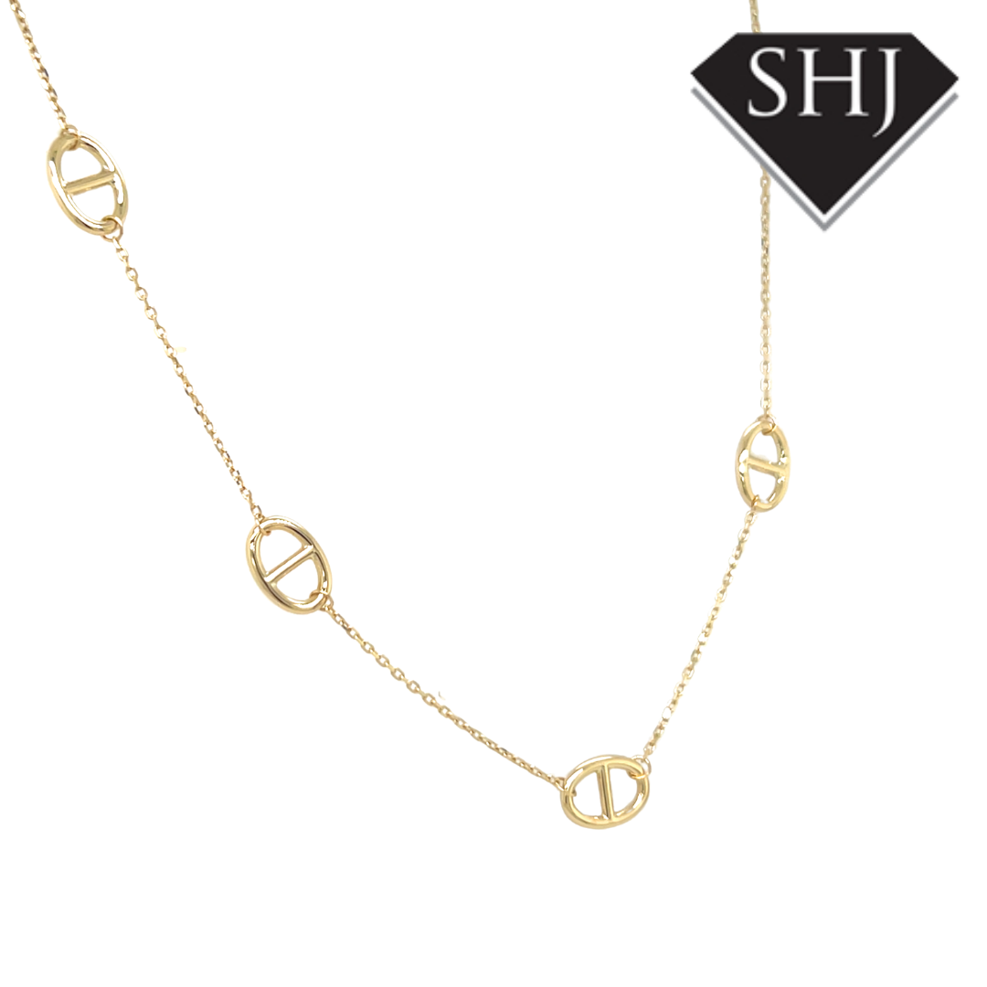 9ct Yellow Gold Marina Trace Necklace