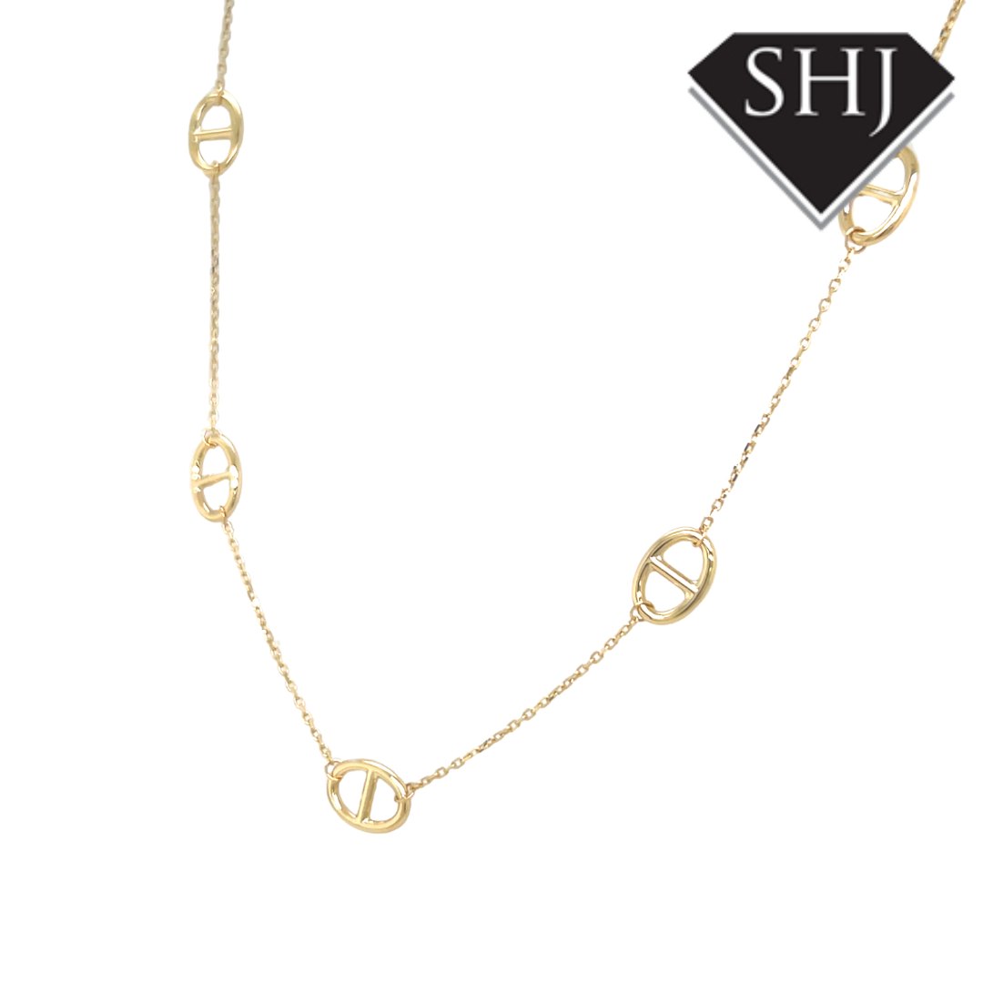 9ct Yellow Gold Marina Trace Necklace