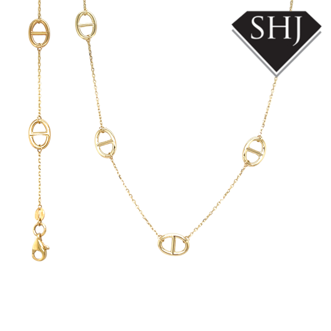 9ct Yellow Gold Marina Trace Necklace