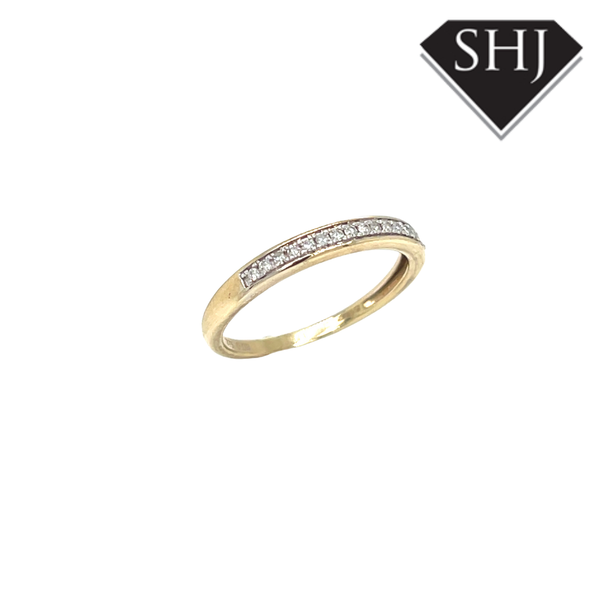 9ct Yellow Gold 0.08ct Diamond Eternity Ring
