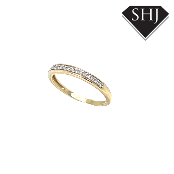 9ct Yellow Gold 0.08ct Diamond Eternity Ring