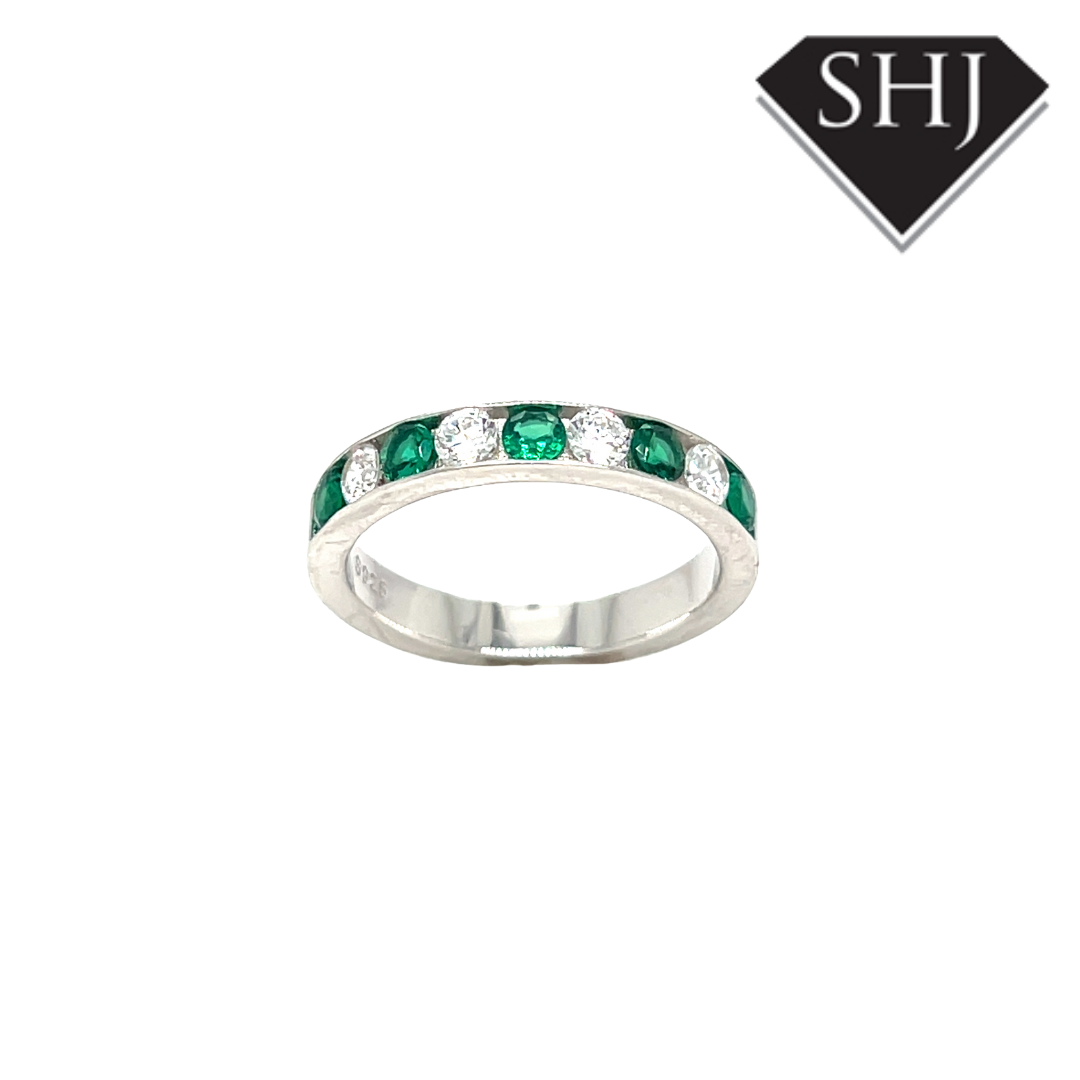 Silver Coloured CZ Ring