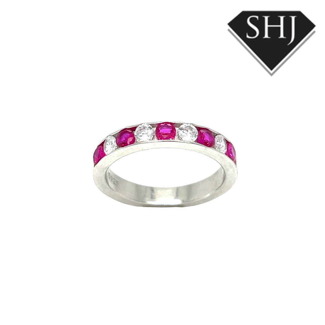 Silver Coloured CZ Ring