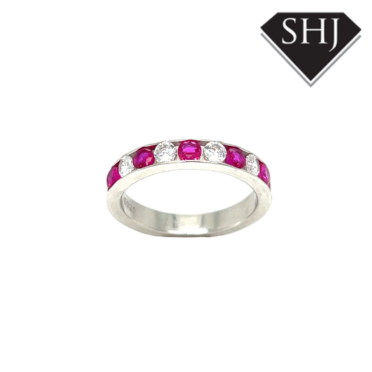 Silver Coloured CZ Ring