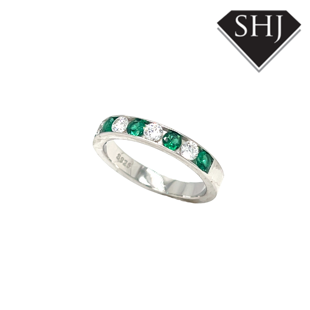 Silver Coloured CZ Ring