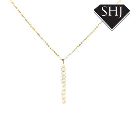 Gold Plated Silver Pearl Necklace