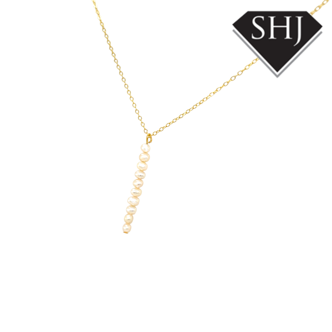 Gold Plated Silver Pearl Necklace