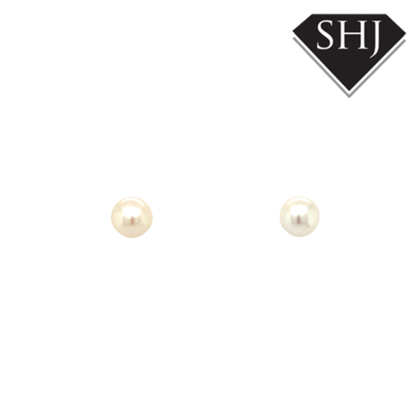 9ct Yellow Gold Pearl Stud Earrings