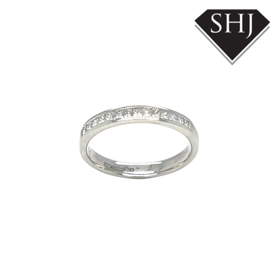 Platinum 0.25ct Princess Cut Diamond Eternity Ring