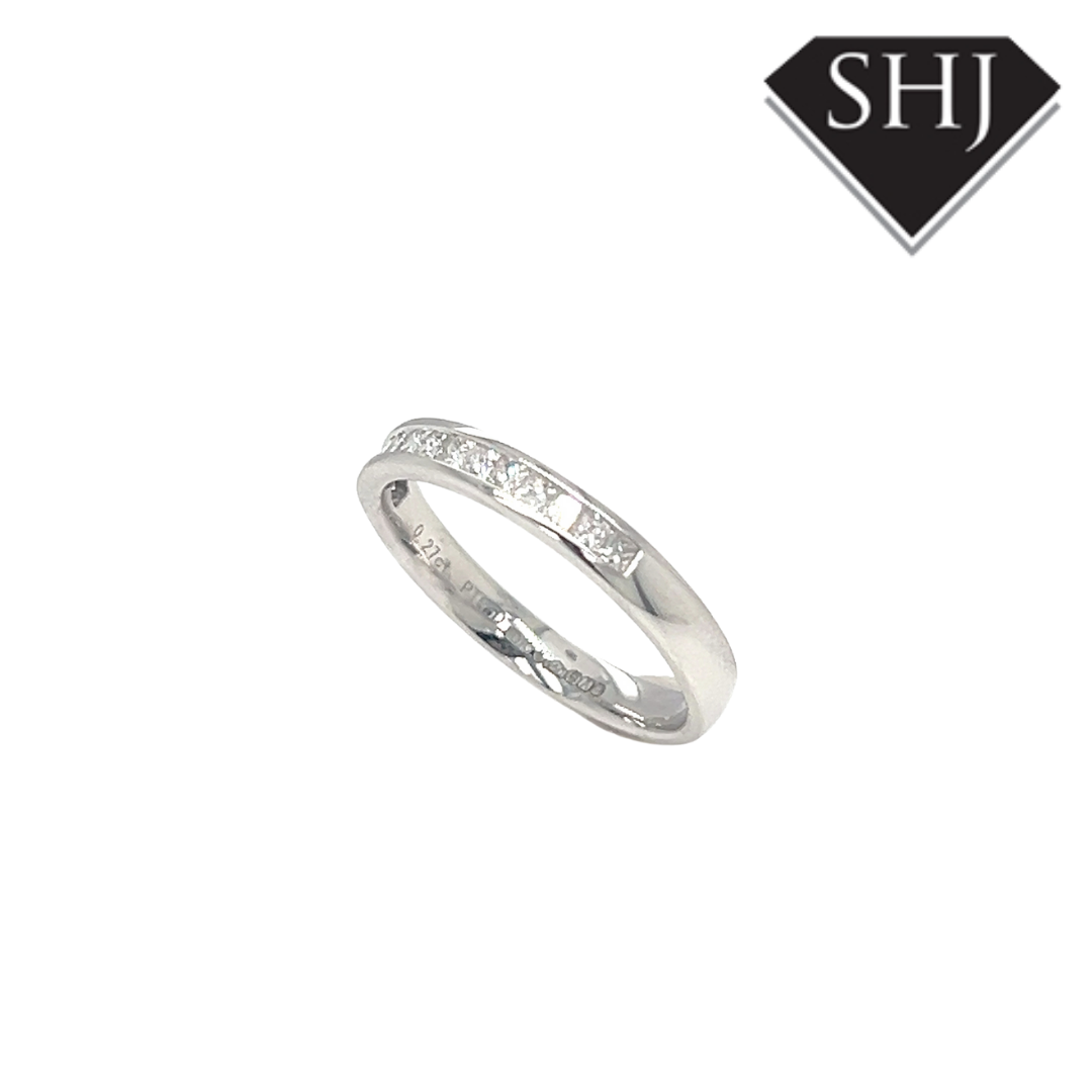 Platinum 0.25ct Princess Cut Diamond Eternity Ring