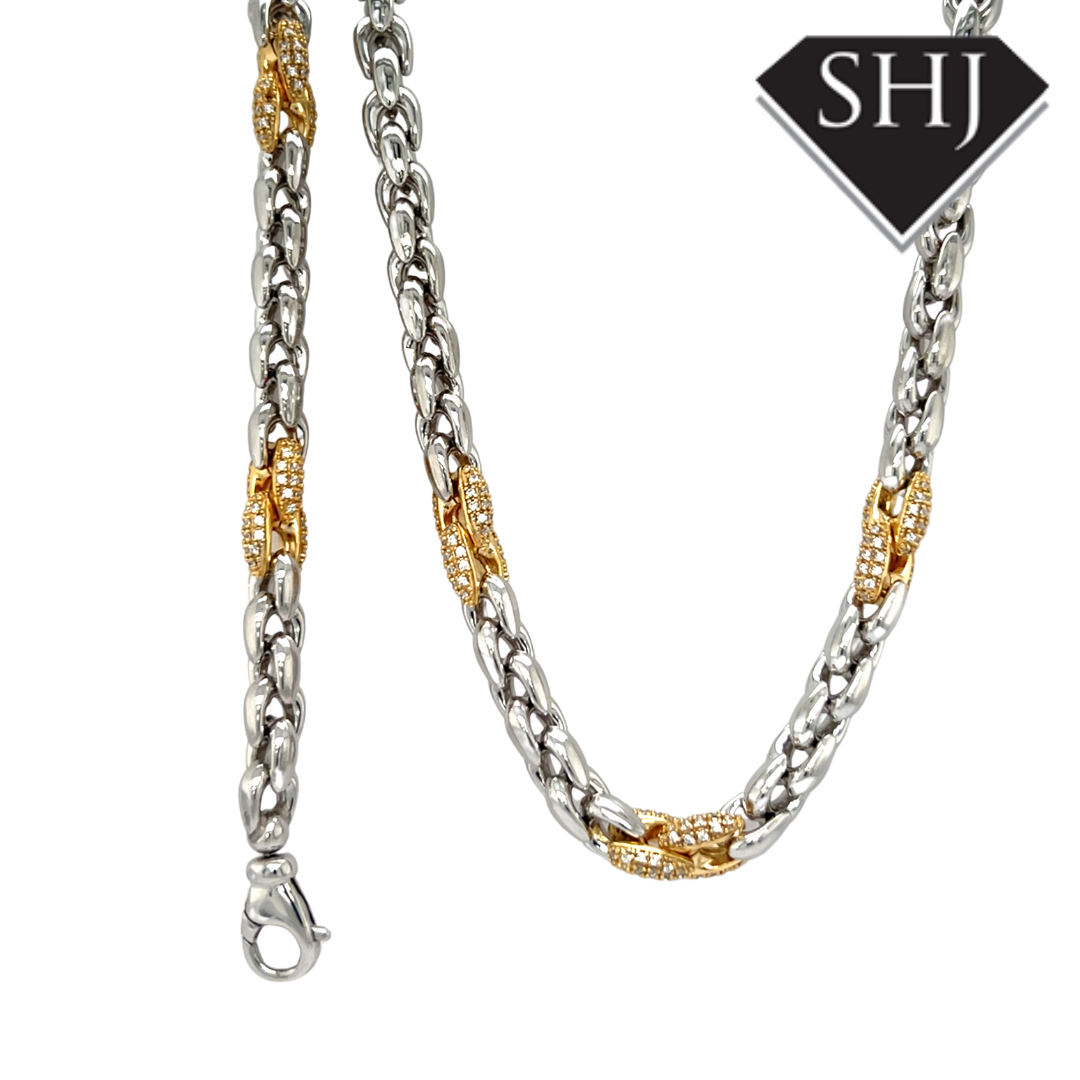 Silver Gold Plated CZ Bracelet