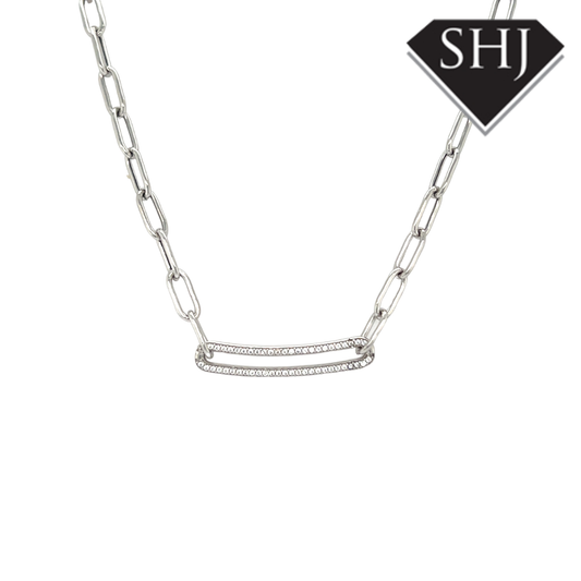 Silver CZ Necklace