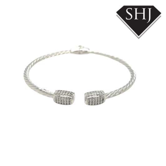 Silver CZ Bangle