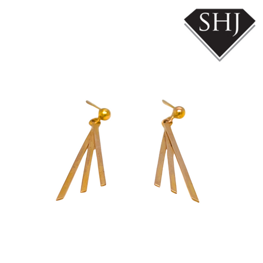9ct Yellow Gold Drop Earrings