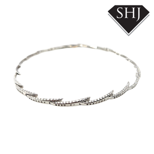 18ct White Gold Diamond Collar Necklace