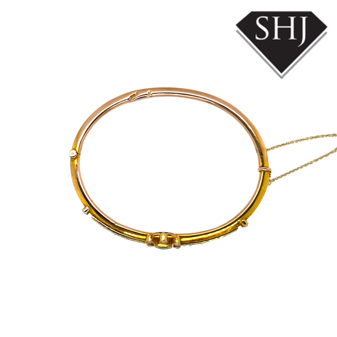 9ct Yellow Gold Pearl Bracelet