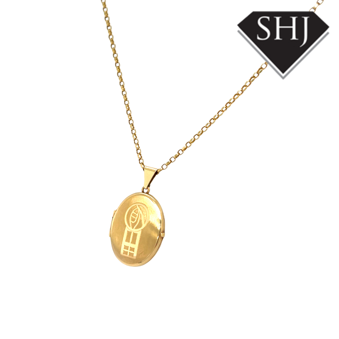 9ct Yellow Gold Charles Rennie Mackintosh Locket