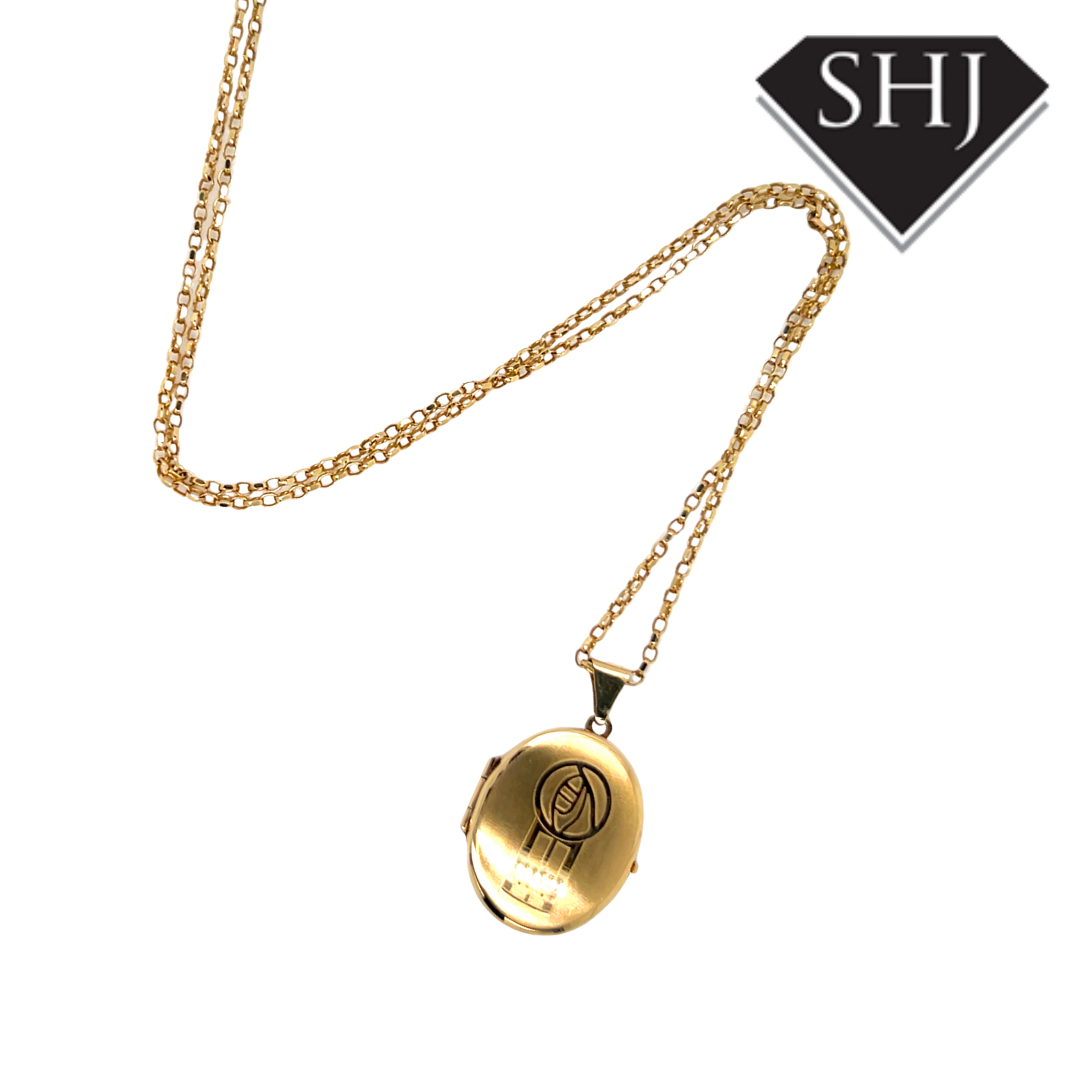 9ct Yellow Gold Charles Rennie Mackintosh Locket