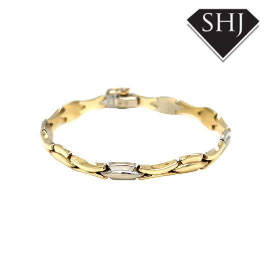 9ct Yellow & White Gold Bracelet