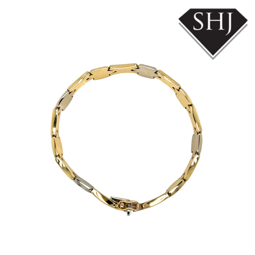 9ct Yellow & White Gold Bracelet