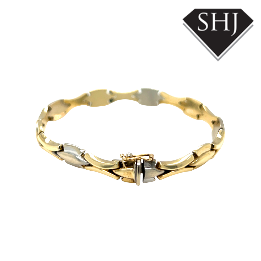 9ct Yellow & White Gold Bracelet