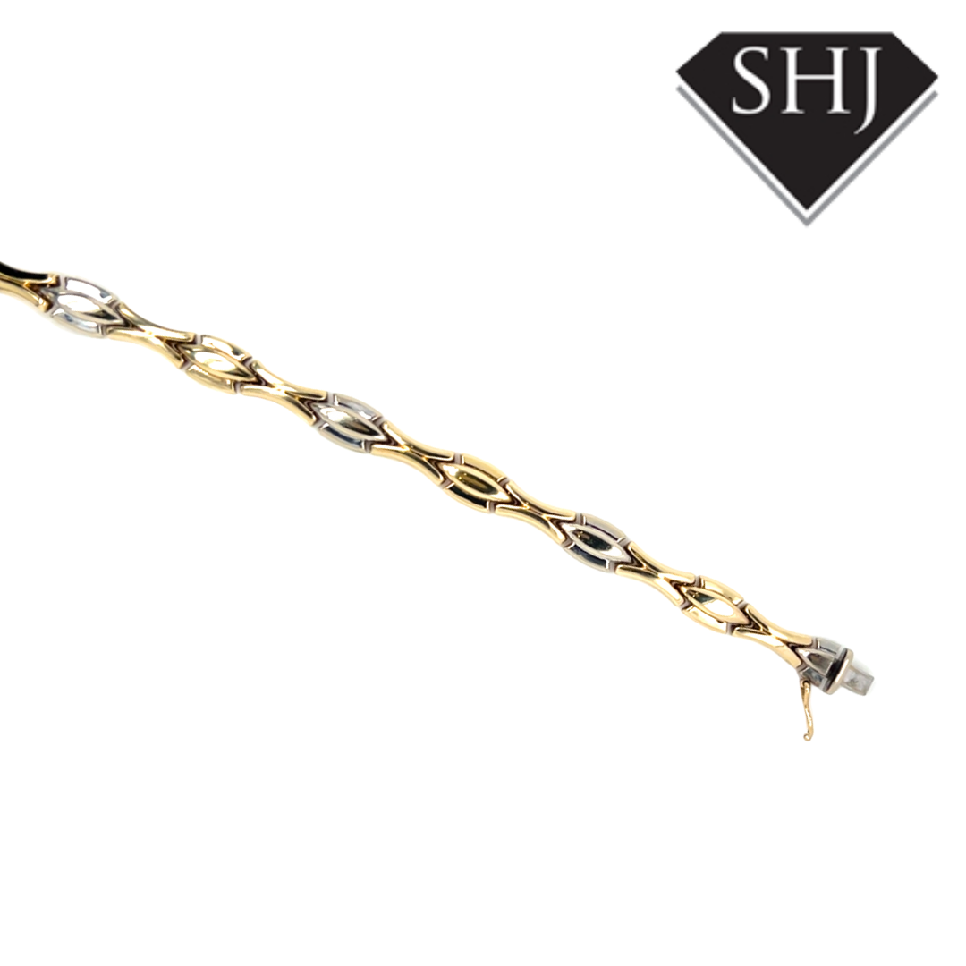 9ct Yellow & White Gold Bracelet