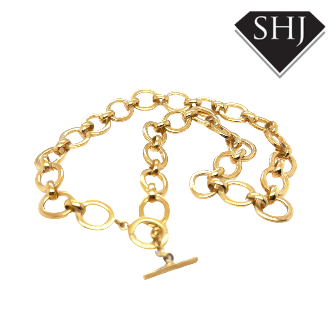 Silver Gold Plated Open Link Necklace