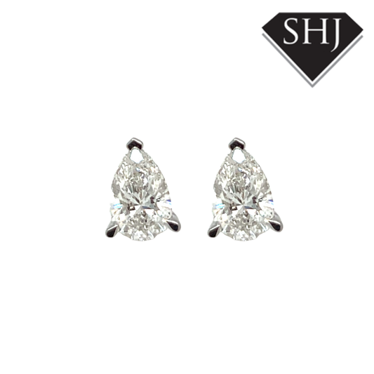 18ct White Gold Lab Grown 2.06ct Diamond Earrings