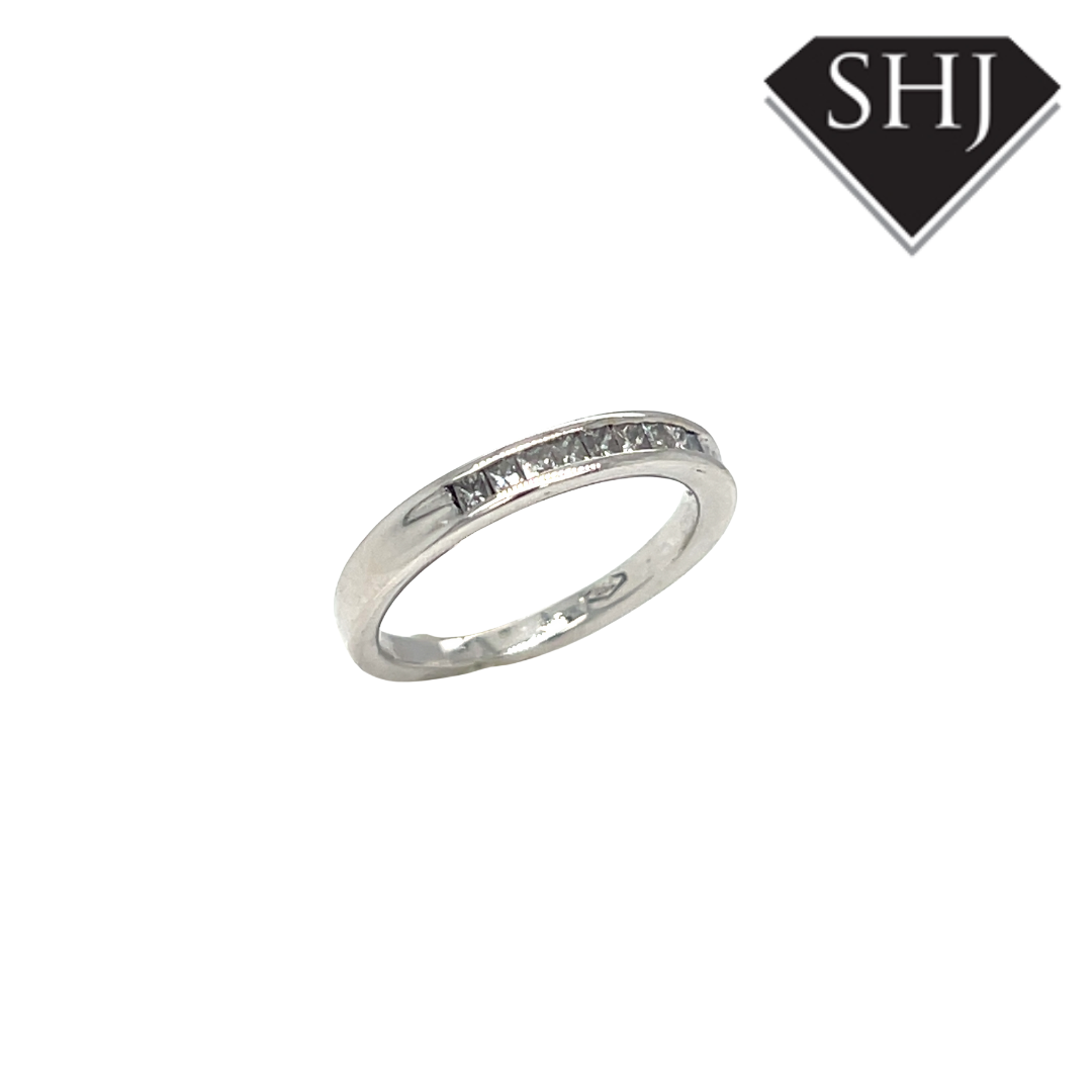 18ct White Gold Diamond Band