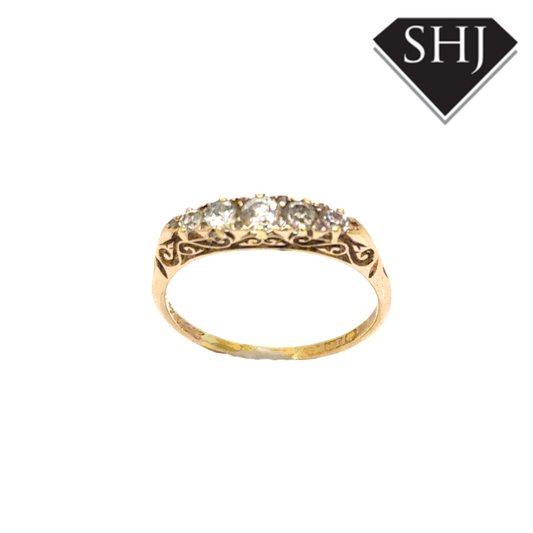 18ct Yellow Gold 5 Stone Diamond Ring