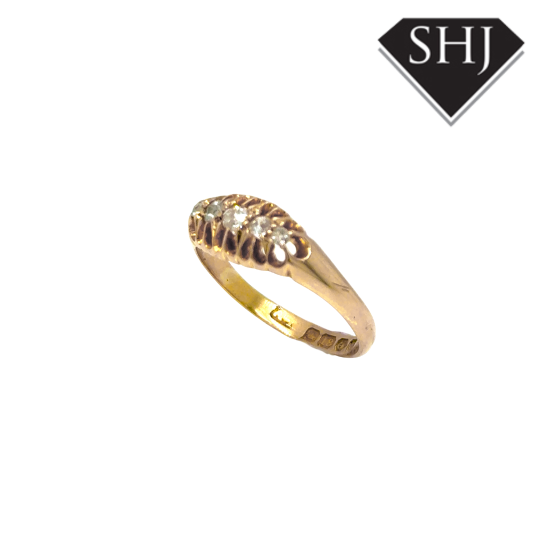 18ct Yellow Gold 5 Stone Diamond Ring