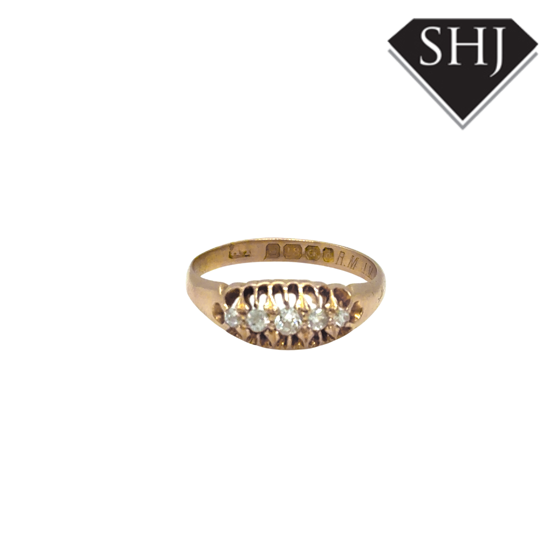 18ct Yellow Gold 5 Stone Diamond Ring