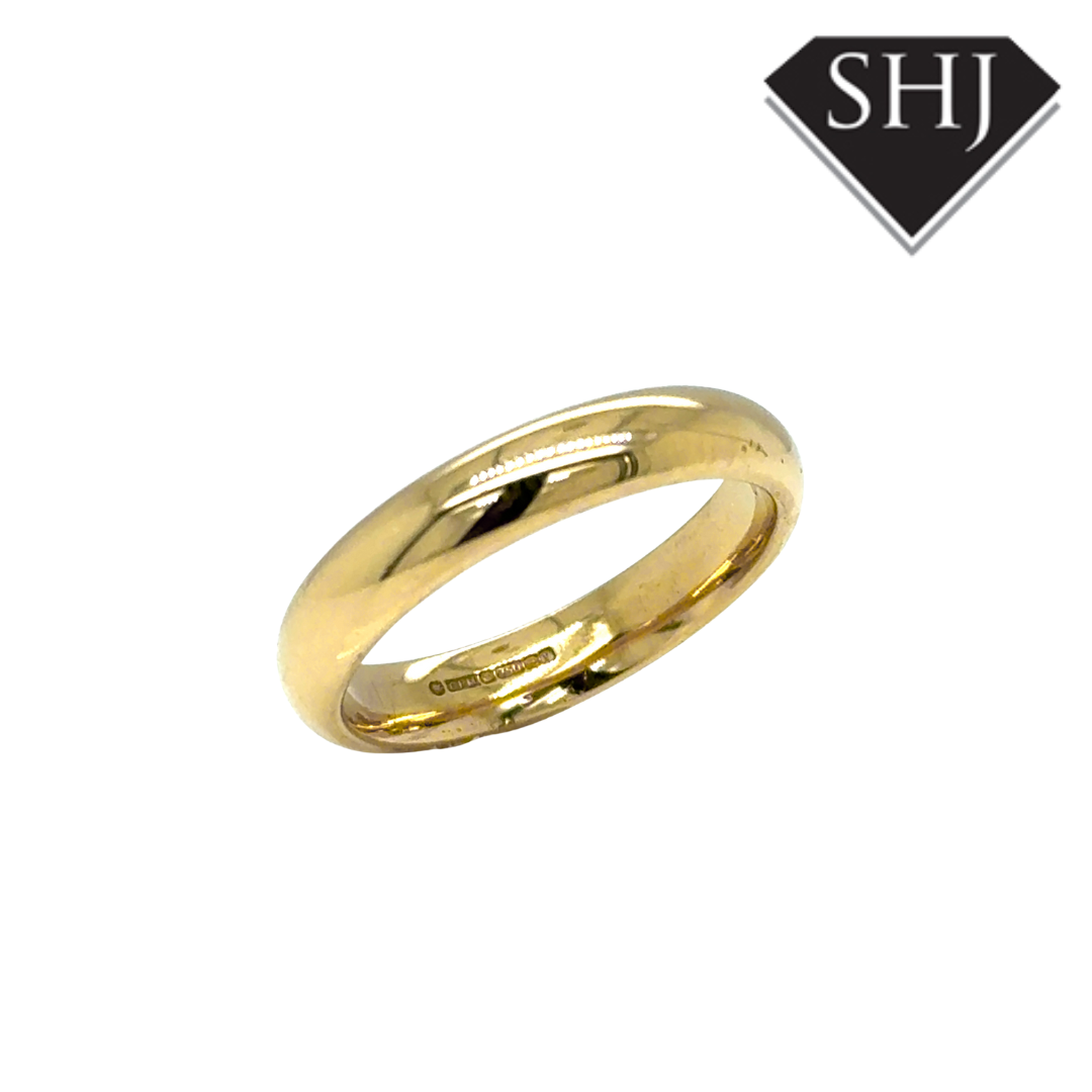 18CT Yellow Gold 4mm Wedding Band