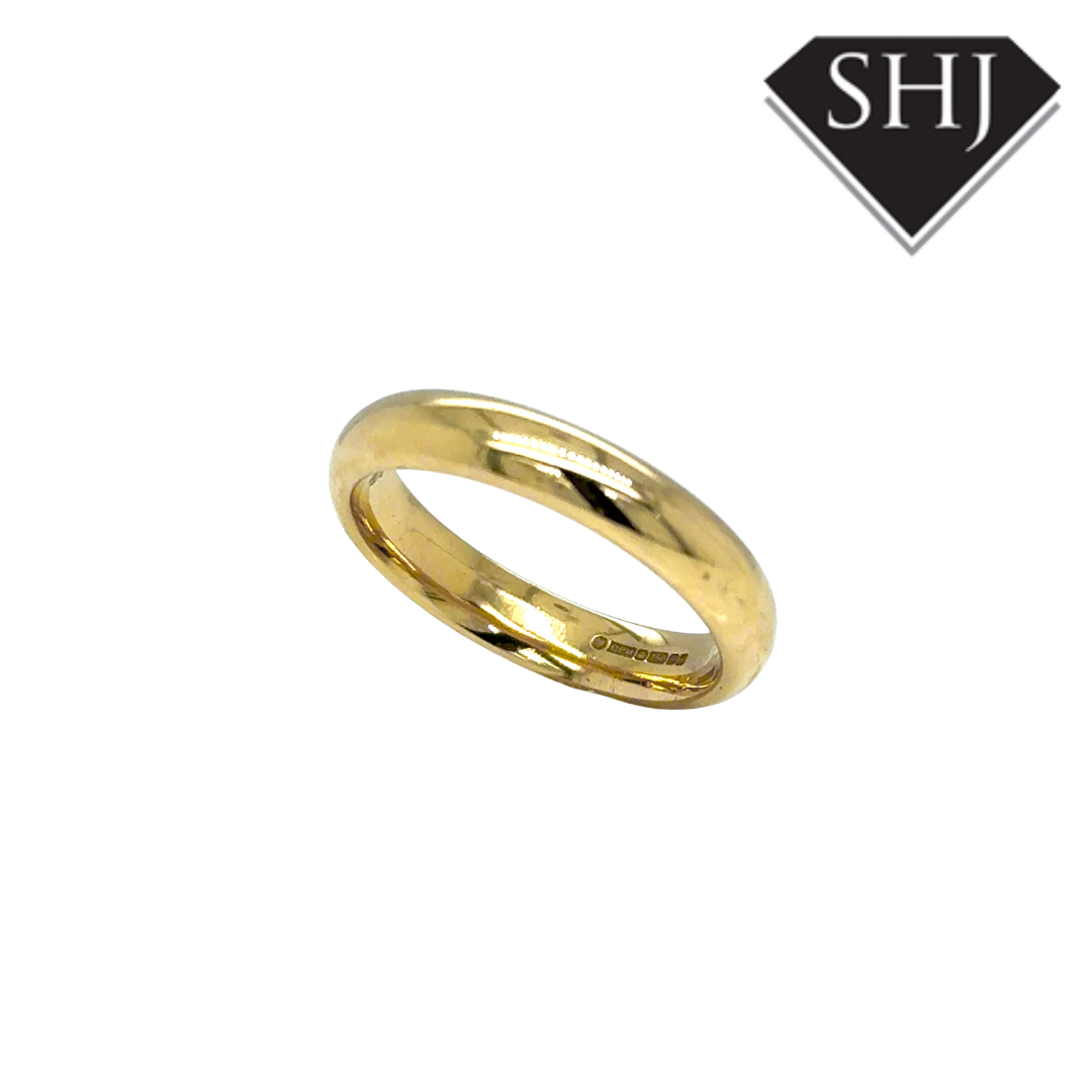 18CT Yellow Gold 4mm Wedding Band