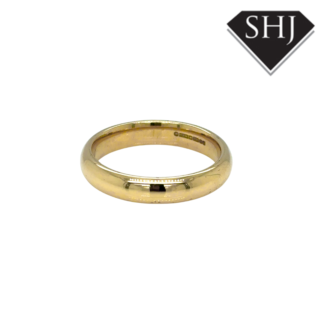 18CT Yellow Gold 4mm Wedding Band