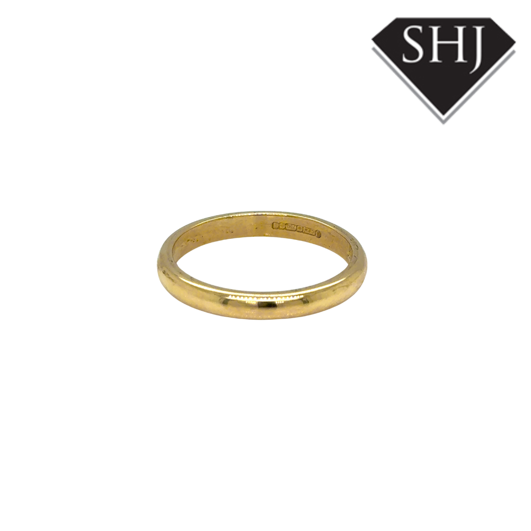 18CT Yellow Gold 2mm Wedding Band