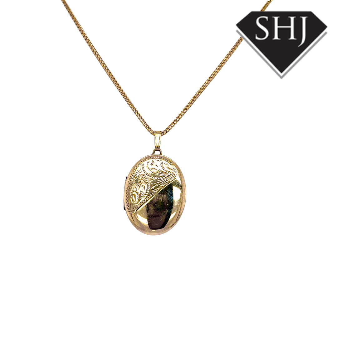 9ct Yellow Gold Oval Locket