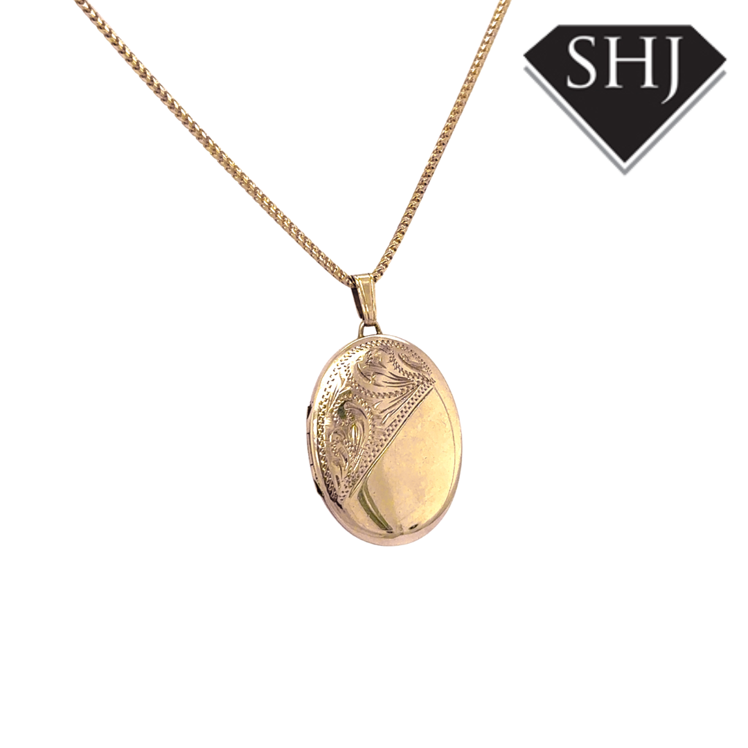 9ct Yellow Gold Oval Locket
