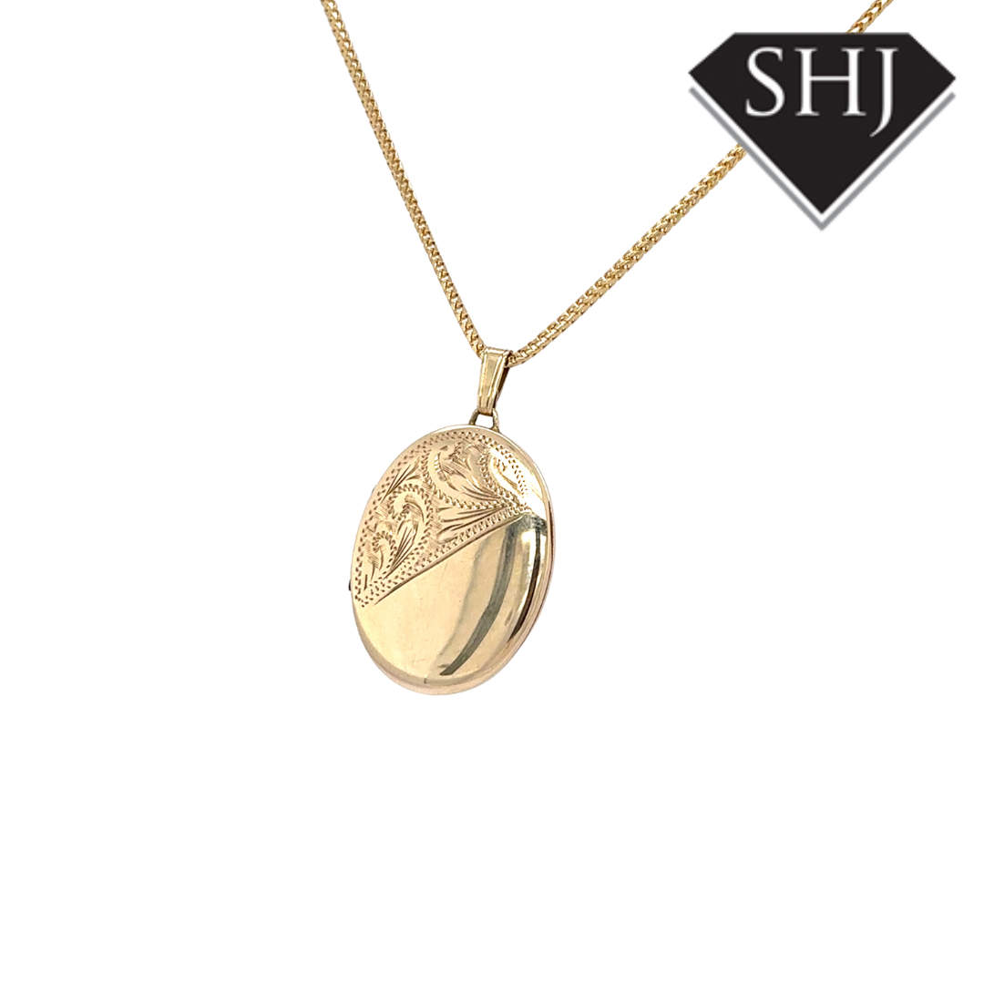 9ct Yellow Gold Oval Locket
