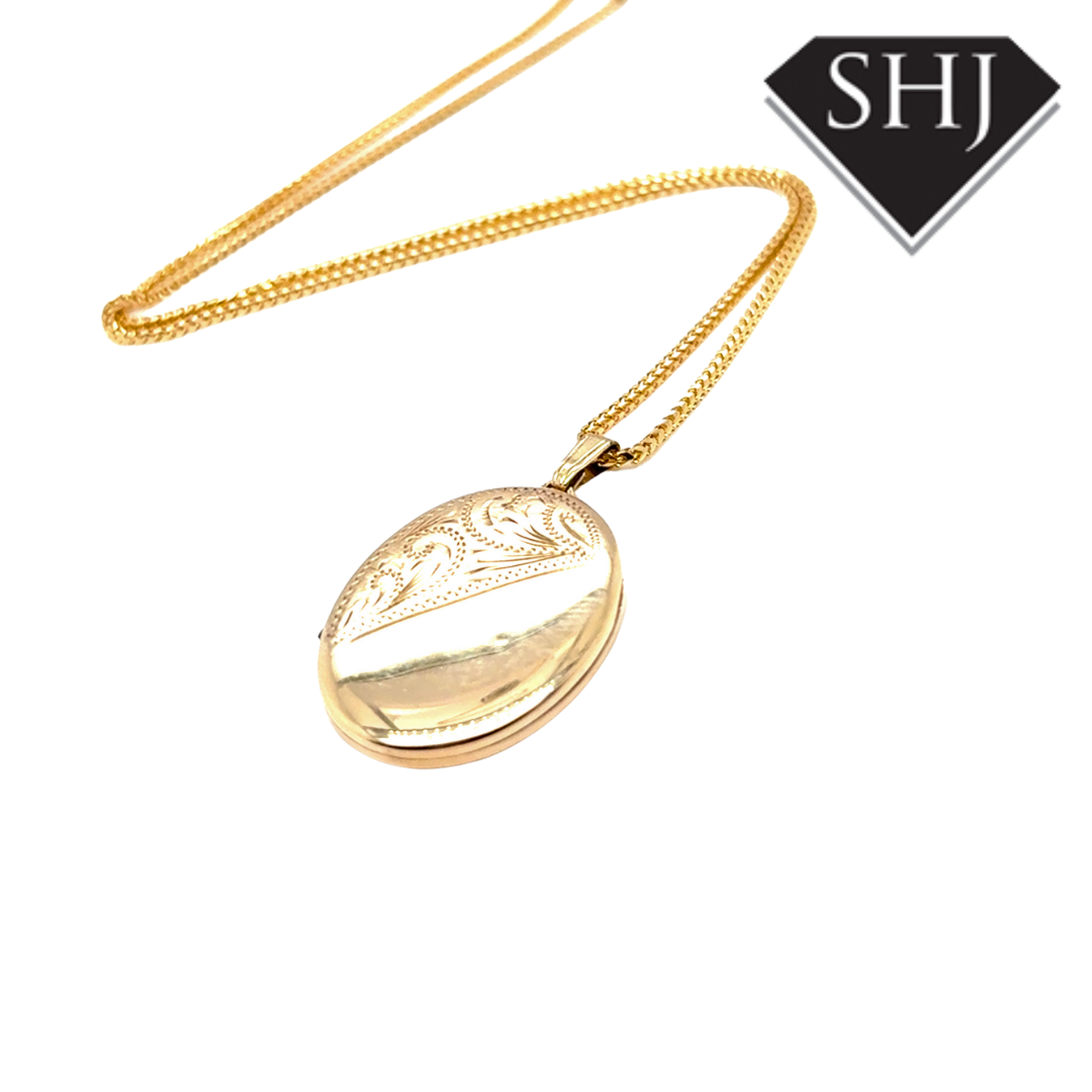 9ct Yellow Gold Oval Locket