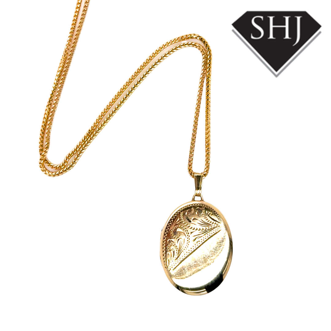 9ct Yellow Gold Oval Locket