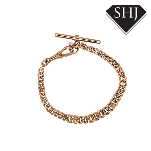 Silver Vermeil Gold Plated T Bar Bracelet