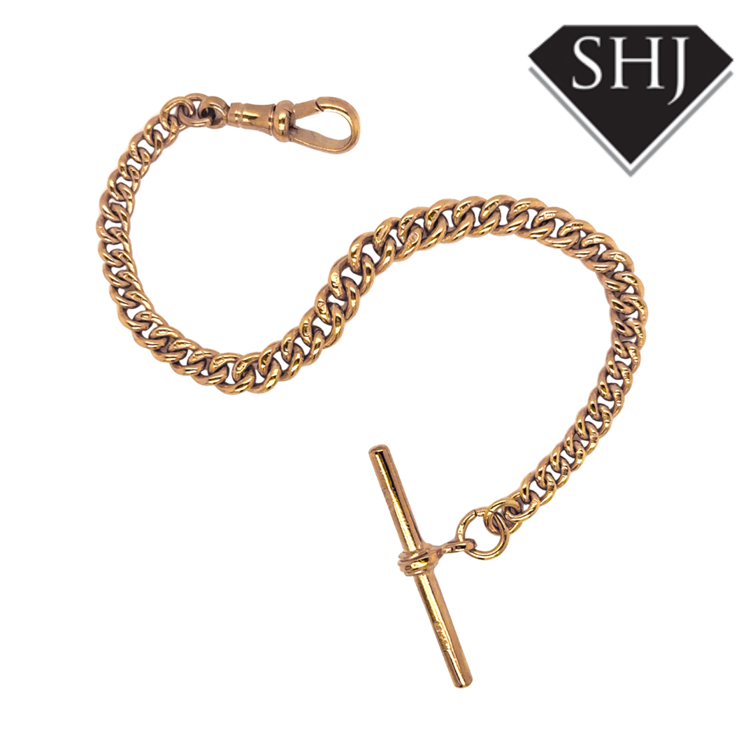 Silver Gold Plated T Bar Bracelet