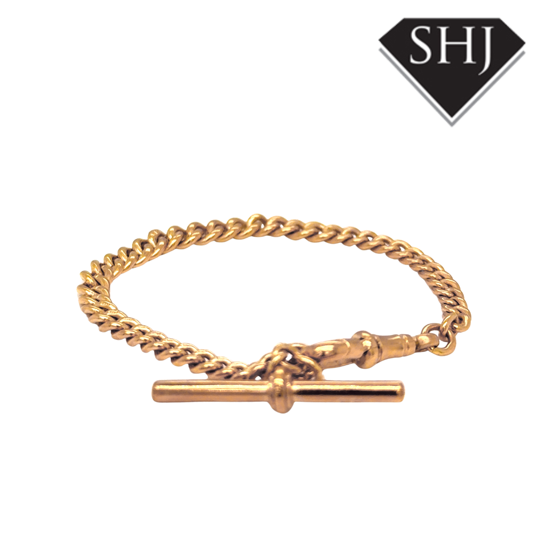 Silver Gold Plated T Bar Bracelet